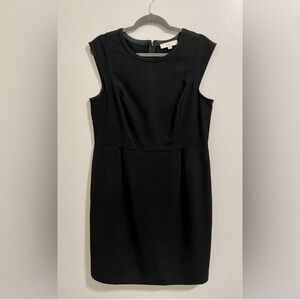 LOFT Size 14 Black Dress with Cap Sleeve